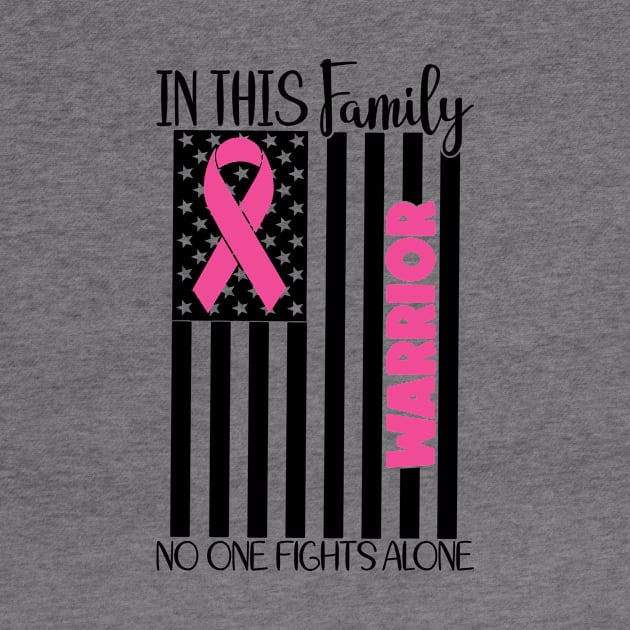 Nobody Fights Alone Warrior Survivor - Breast Cancer Awareness Pink Cancer Ribbon Support by Color Me Happy 123